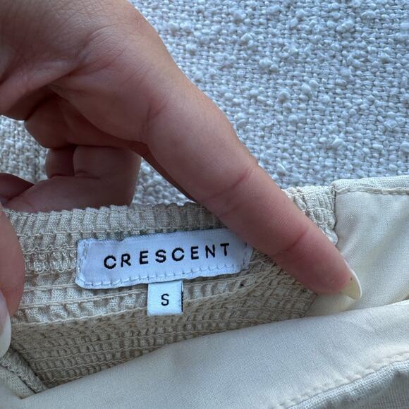 Crescent Tan Cotton Linen Blend Tube Top Size Small - Picture 5 of 6